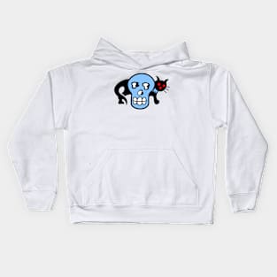 Skull Cat Kids Hoodie